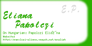 eliana papolczi business card